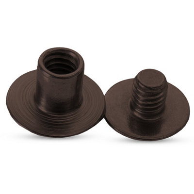 Neel Blue Pack Of 10 Flat Head Screwback StudsL(9mm) W(13mm) Chicago RivetBlack from B&Q