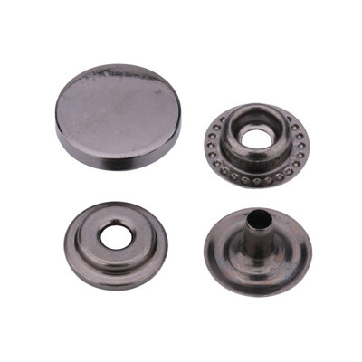 Neel Blue Gunmetal Alloy Cap Durable Press Stud Rivets 4 Part15mm from B&Q