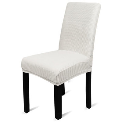 Neel Blue White Universal Dining Velvet Chair CoverPack Of 1 from B&Q