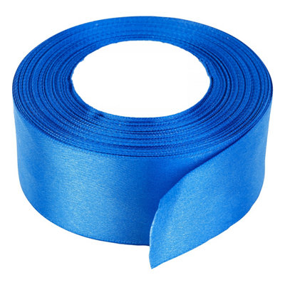 B&Q -  50mm Royal Blue Double Sided Satin Polyester Ribbon Roll25 Metres