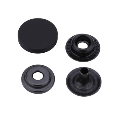 Neel Blue Black Alloy Cap Durable Press Stud Rivets 4 Part12.5mm from B&Q