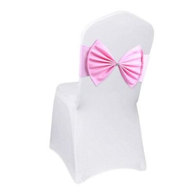 Neel Blue Wider Chair Bows Sash Band With Slider BuckleBaby Pink1Pc from B&Q