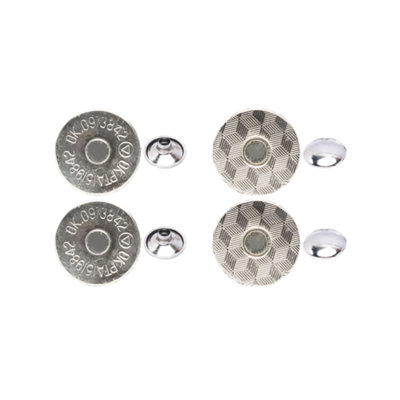 B&Q -  10Pcs Magnetic Clasp Snap Button Double Rivet Closures For ClothingPursesJacketSilver14mm
