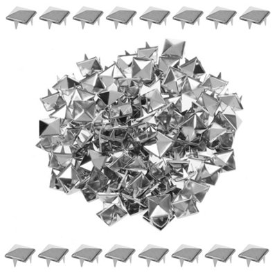B&Q -  12mm Silver Pyramid Shaped Nail Head Studs RivetPack Of 50