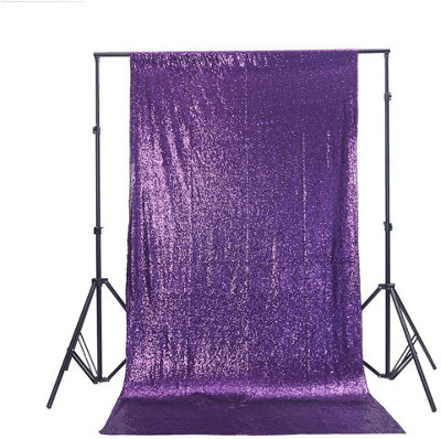 Neel Blue 4Ft X 7Ft Sequin Backdrop Photography Background Shiny Fabric Glitter Curtain BackdropPurple from B&Q