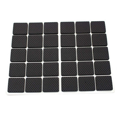 Neel Blue Square Furniture Pad Floor Protector For Chairs Self Adhesive Non-Slip Foam Pad26mm X 26mm2 Set from B&Q