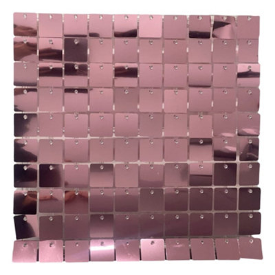 Neel Blue Pink Shimmer Sequin Wall Panels Backdrop30Cm X 30Cm from B&Q