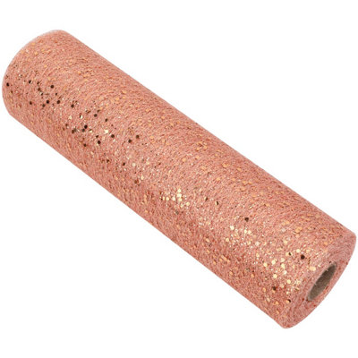 Neel Blue 25M X 29Cm Sequin Tulle Fabric Roll Tulle Mesh FabricRose Gold from B&Q