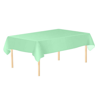 Neel Blue Green Plastic Table CoverDisposable Wipe Clean Waterproof Tablecloth54"x72" from B&Q