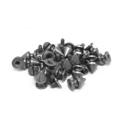 Neel Blue Gunmetal Black Brass Punk Style Spike Rivet Studs With Press Tool5mm X 8mm50Pcs from B&Q