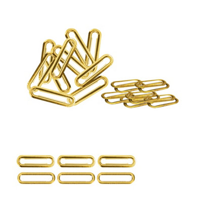 Neel Blue 30mm Oval Shape Brass Eyelets With WashersGold50Pcs from B&Q