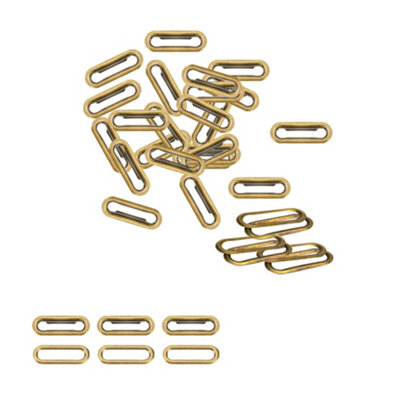 Neel Blue 20mm Oval Shape Brass Eyelets With WashersBronze50Pcs from B&Q