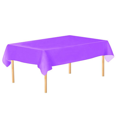 Neel Blue Purple Plastic Table CoverDisposable Wipe Clean Waterproof Tablecloth54"x72" from B&Q