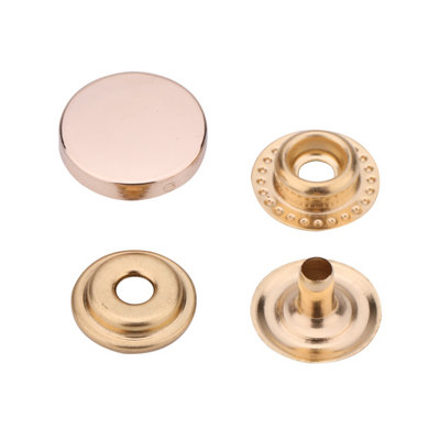 Neel Blue Gold Alloy Cap Durable Press Stud Rivets 4 Part12.5mm from B&Q