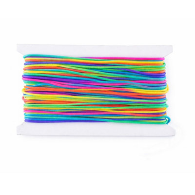 B&Q -  Rainbow Nylon Cord 1.2mm Braided Rope10 Metres