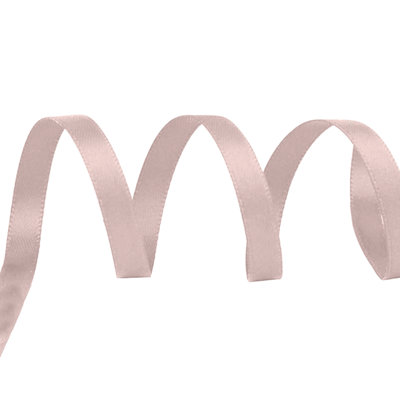 B&Q -  Powder Pink Double Sided Satin Ribbon Polyester Ribbon Roll15mm X 10 Metres