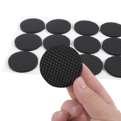 Neel Blue Round Furniture Pad Floor Protector For Chairs Self Adhesive Non-Slip Foam Pad45mm2 Set from B&Q