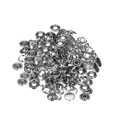 Neel Blue 9.5mm Jersey Cap Snap Popper Prong Ring Press Stud RivetsSet Of 10 from B&Q
