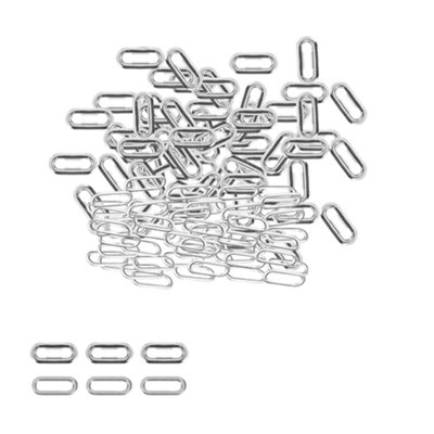 Neel Blue 10mm Oval Shape Brass Eyelets With WashersSilver50Pcs from B&Q
