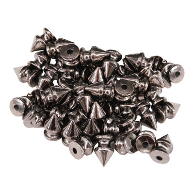 Neel Blue 12mm Gunmetal Black Spike StudsBrass Punk RivetsPack Of 100 from B&Q