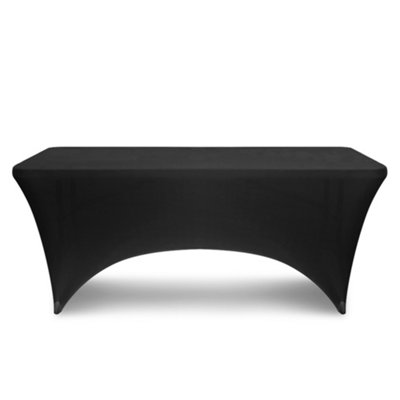 Neel Blue 8Ft Tight Fitted TableclothRectangle Spandex Patio Table CoverBlack from B&Q