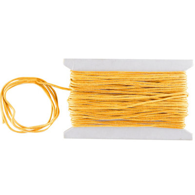 B&Q -  Gold Nylon Cord 1.2mm Braided Rope10 Metres