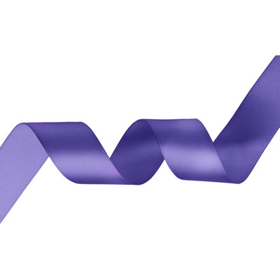 B&Q -  Purple Double Sided Satin Ribbon Polyester Ribbon Roll40mm X 10 Metres