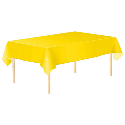 Neel Blue Yellow Plastic Table CoverDisposable Wipe Clean Waterproof Tablecloth54"x72" from B&Q
