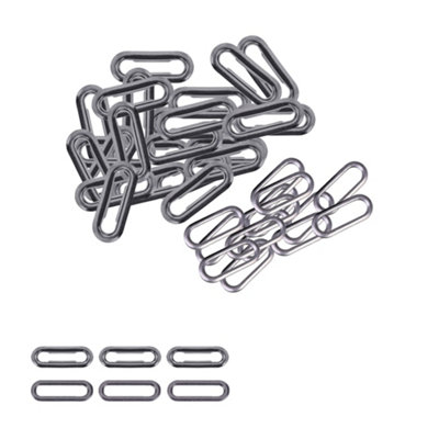 Neel Blue 25mm Oval Shape Brass Eyelets With WashersGunmetal50Pcs from B&Q