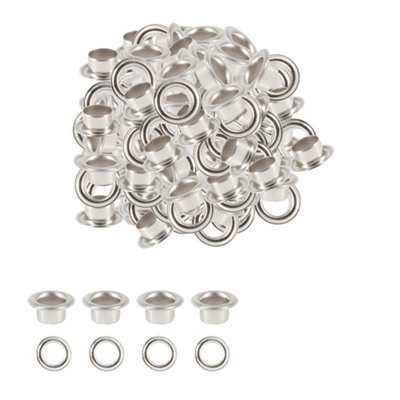 Neel Blue 12mm Long Barrell Eyelets With WashersSilver100Pcs from B&Q