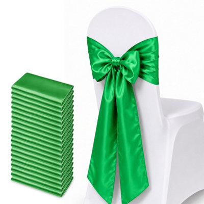 B&Q -  7" X 108" Green Satin Chair SahesPack Of 25
