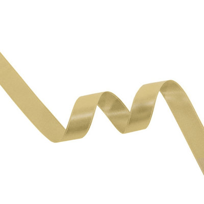 B&Q -  Gold Double Sided Satin Ribbon Polyester Ribbon Roll15mm X 10 Metres