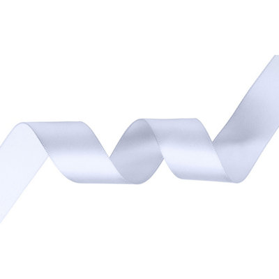 Neel Blue Lilac Mist Double Sided Satin Ribbon Polyester Ribbon Roll25mm X 10 Metres from B&Q