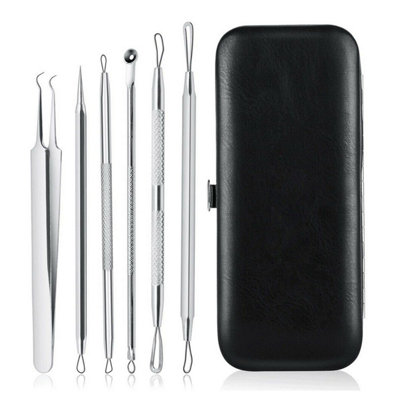 Neel Blue Blue Neel 6Pcs Blackhead Remover Pimple Extractor Tweezer Set