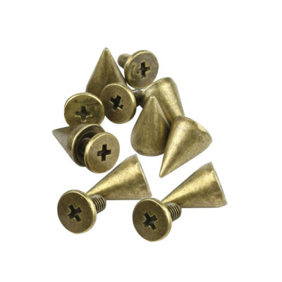Neel Blue 7mm X 13mm Bronze Cone Studs Rivets With ScrewbackPack Of 50 from B&Q