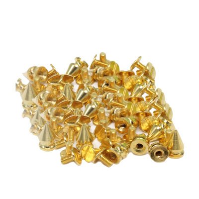 Neel Blue Gold Cone Shaped Studs Long Punk Spike Rivets Studs7mm X 13mm50Pcs from B&Q