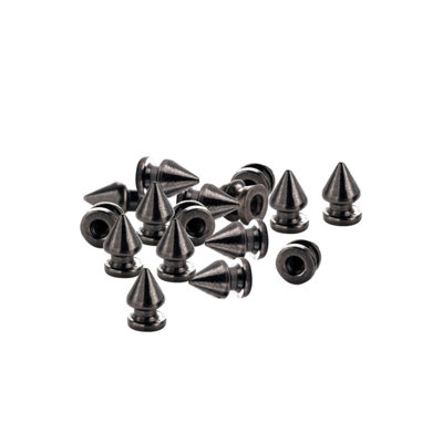 Neel Blue 7mm X 9.5mm Gunmetal Black Brass Spike Cone Rivet Studs With Screwbacks50Pcs from B&Q