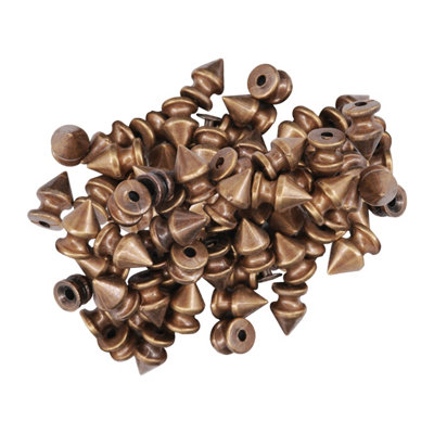 Neel Blue 12mm Bronze Spike StudsBrass Punk RivetsPack Of 100 from B&Q