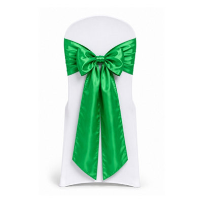 B&Q -  7" X 108" Green Satin Chair SahesPack Of 1