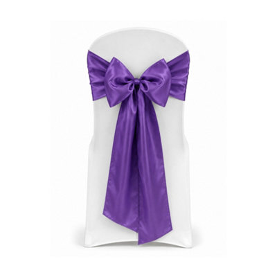 B&Q -  7" X 108" Purple Satin Chair SahesPack Of 1