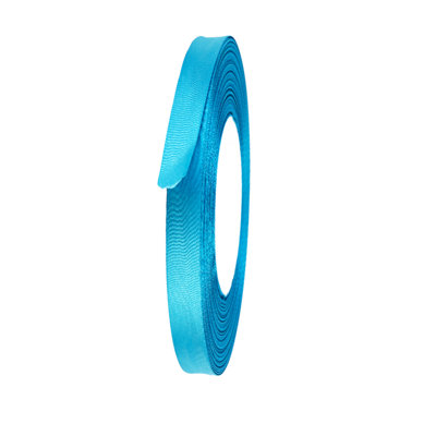 Neel Blue 15mm Turquoise Double Sided Satin Polyester Ribbon Roll25 Metres from B&Q