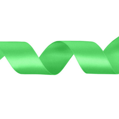 B&Q -  40mm Classic Green Double Sided Satin Polyester Ribbon Roll25 Metres