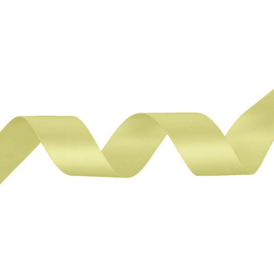 B&Q -  Canary Double Sided Satin Ribbon Polyester Ribbon Roll50mm X 10 Metres