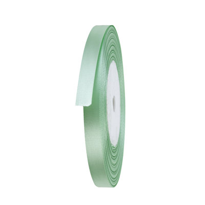 Neel Blue 6mm Mint Green Double Sided Satin Polyester Ribbon Roll25 Metres from B&Q