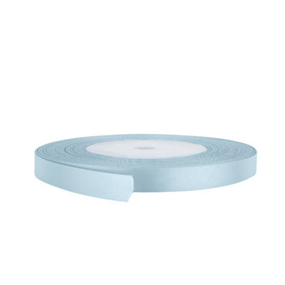 Neel Blue 6mm Sky Blue Double Sided Satin Polyester Ribbon Roll25 Metres from B&Q