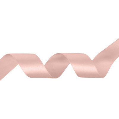 B&Q -  50mm Deep Rose Gold Double Sided Satin Polyester Ribbon Roll25 Metres