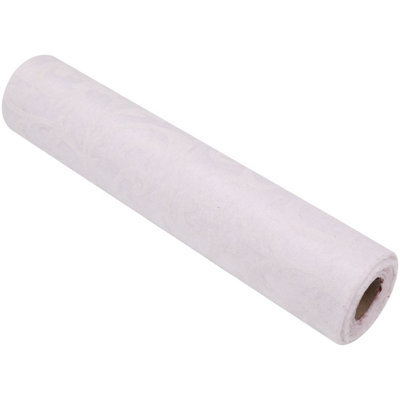 Neel Blue 25M X 29Cm Organza Roll Sparkle Snow Sheer Glitter Fabric With Swirl DesignWhite from B&Q