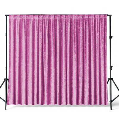 B&Q -  3X3M Crushed Velvet BackdropPhotography Background Blackout CurtainPink