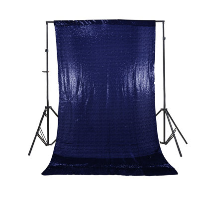Neel Blue 4Ft X 7Ft Sequin Backdrop Photography Background Shiny Fabric Glitter Curtain BackdropRoyal Blue from B&Q