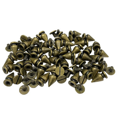 Neel Blue Bronze Cone Shaped Studs Long Punk Spike Rivets Studs7mm X 13mm50Pcs from B&Q